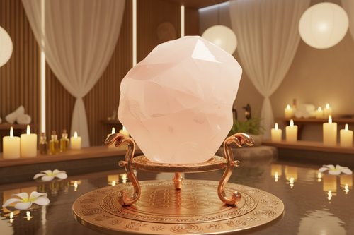 stand and table are great but the room is dark and ominous feeling. Change background to give a warm healing vibration